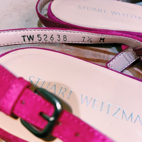 Stuart Weitzman Trailmix Jeweled Suede Sandals - Picture 2 of 5